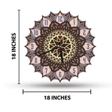 Beautiful Mandala Designer Multi Layer Wooden Wall Clock