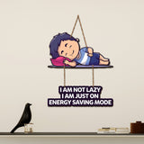 Little Boy Sleeping Wooden Wall Hanging