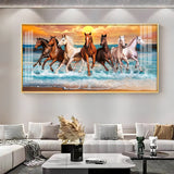 Horse Acrylic Wall Painting for Bedroom – Calm & Elegant Horse Canvas Art