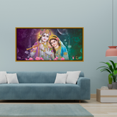 Premium Colorful Wall Painting of Lord Radha Krishna For Home Wall Decors