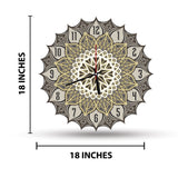 Beautiful Mandala Designer Multi-Layer Wooden Wall Clock