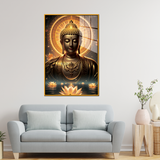 Pretty Lord Gautam Buddha Canvas Printed Acrylic Wall Paintings & Art for Living Room, Office
