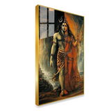 Lord Shiva Acrylic Wall Painting – Elegant Décor for Bedroom and Pooja Room