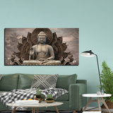 Ethereal Gautam Buddha Canvas Wall Paintings for Living Room, Bedroom, Meditation, Boutiques, Yoga Studios, Office & Workspaces