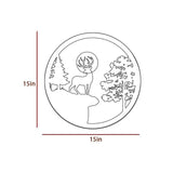 Full Moon Night Reindeer LED Wall Light