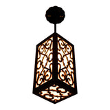 Elegant Carved Wood Pendant Light for Home Décor