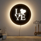 Love for Cooking Backlit Wall Art for Kitchen Decor
