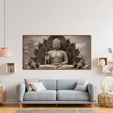 Ethereal Gautam Buddha Canvas Wall Paintings for Living Room, Bedroom, Meditation, Boutiques, Yoga Studios, Office & Workspaces