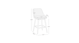 Grey Color Mccain Bar Stool