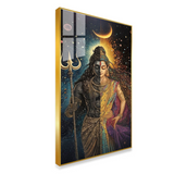 Spiritual Lord Shiva Wall Art – Acrylic Painting for Bedroom and Pooja Room