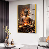 Idyllic Gautam Buddha Canvas Printed Acrylic Wall Paintings & Art for Living Room, Office