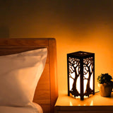 Vellar's Whispering Trees Table Lamp - Handcrafted Wooden Design