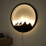 led wall light Backlit Wall Art Wooden Backlit Wall Art Designer wall art