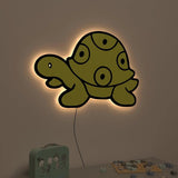 Baby Turtle Backlit Wooden Wall Décor