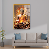 Idyllic Gautam Buddha Canvas Printed Acrylic Wall Paintings & Art for Living Room, Office