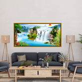 Premium Stunning Waterfall Nature Scenery of Colorful Canvas Wall Paintings & Arts