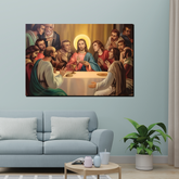 Heavenly King Jesus Canvas Printed Wall Paintings for Living Room, Meditation Room, Bedroom, Churches, Hospitals