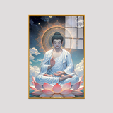 Majestic Gautam Buddha Canvas Printed Acrylic Wall Paintings & Art for Living Room, Office