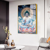 Majestic Gautam Buddha Canvas Printed Acrylic Wall Paintings & Art for Living Room, Office