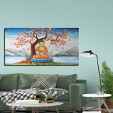 Divine Gautam Buddha Canvas Wall Paintings for Living Room, Bedroom, Meditation, Boutiques, Yoga Studios, Office & Workspaces