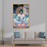 Majestic Gautam Buddha Canvas Printed Acrylic Wall Paintings & Art for Living Room, Office