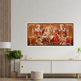 Premium Glorious Shri Ram Darbar Wall Art & Paintings for Home Wall Decors