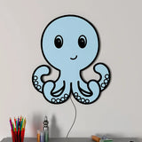 Baby Octopus Backlit Wooden Wall Décor