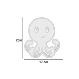 Baby Octopus Backlit Wooden Wall Décor