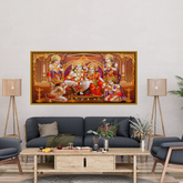Premium Glorious Shri Ram Darbar Wall Art & Paintings for Home Wall Decors