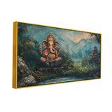 Sacred Hindu Vintage Wall Canvas – Lord Ganesh Artwork