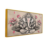 Artistic Vintage Ganesha Wall Art – Peaceful Divine Painting