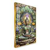 Meditating Buddha Acrylic Wall Paintings in a Natural Sanctuary