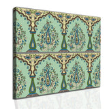 Indian Ethnic Traditional Painting On Canvas Print Abstract Blue Wall Art Size For Living Room Wall Decoration Framed Art for Bedroom Hotel Office