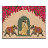 Mughal Elephats Paintings Canvas Art Indian Ethnic Traditional Wall Art Large Size Perfect For Living Rooms, Bedrooms, and Office Spaces