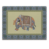 Mughal Elephat Madhubani Paintings Canvas Art Indian Ethnic Traditional Wall Art Large Size Perfect For Living Rooms, Bedrooms, and Office Spaces