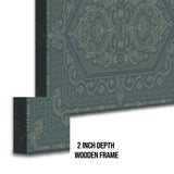 Indian Ethnic Traditional Painting On Canvas Print Abstract Geometrical Blue Wall Art Size For Living Room Wall Decoration Framed Art for Bedroom Hotel Office