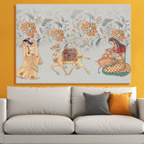 Indian Ethnic Traditional Painting On Canvas Print Large Wall Art For Living Room Wall Decoration Framed Art for Bedroom Hotel Office