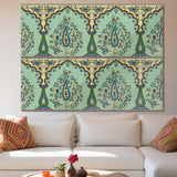 Indian Ethnic Traditional Painting On Canvas Print Abstract Blue Wall Art Size For Living Room Wall Decoration Framed Art for Bedroom Hotel Office