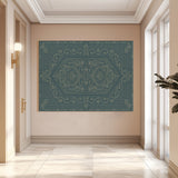 Indian Ethnic Traditional Painting On Canvas Print Abstract Geometrical Blue Wall Art Size For Living Room Wall Decoration Framed Art for Bedroom Hotel Office