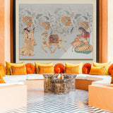 Indian Ethnic Traditional Painting On Canvas Print Large Wall Art For Living Room Wall Decoration Framed Art for Bedroom Hotel Office