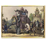 Mughal Emperor Artwork Abstract Canvas Framed Painting Indian Ethnic Traditional Wall Art Large Size For Living Room Bedroom Office Home Decoration