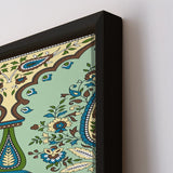 Indian Ethnic Traditional Painting On Canvas Print Abstract Blue Wall Art Size For Living Room Wall Decoration Framed Art for Bedroom Hotel Office