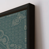 Indian Ethnic Traditional Painting On Canvas Print Abstract Geometrical Blue Wall Art Size For Living Room Wall Decoration Framed Art for Bedroom Hotel Office