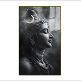 Divine Lord Shiva Canvas Wall Art – Spiritual Mahadev Portrait for Home Décor