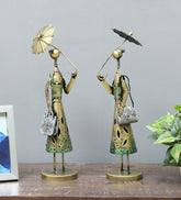 Umbrella doll set of 2 table decor