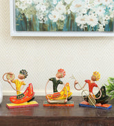 Small musician Set Of 3 table decor