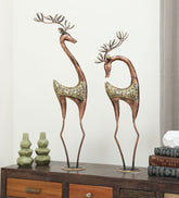Deer set of 2 table decor