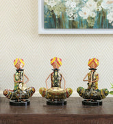 Sardar musician Figurine Set Of 3 table decor