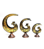 Gold Metal Tea Light Holder Figurine - Set of 3 table decor