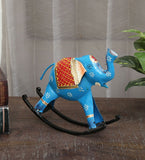 Rocking elephant Iron Animal Figurine table decor